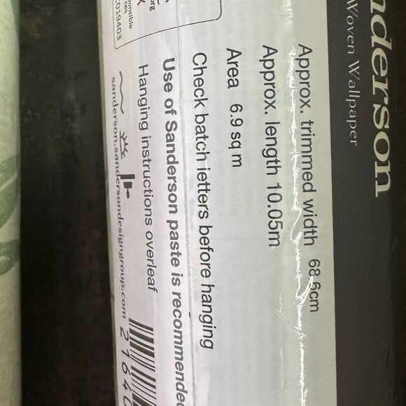 Sanderson Osier willow cream 2 rolls 216409 wall paper - Picture 6 of 9